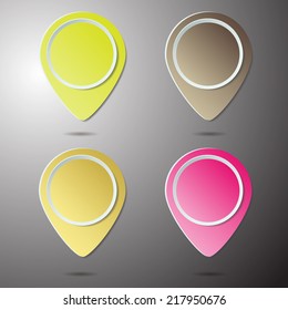 colorful checkpoint icon website set of design element. label for computer graphic. 