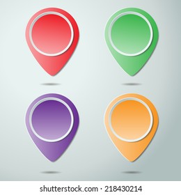 colorful checkpoint icon website set of design element. label for computer graphic. 
