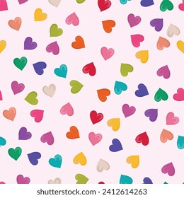 colorful and cheerful love seamless pattern