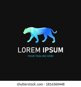 Colorful cheetah Logo Design. Gradient Animal Logo Style