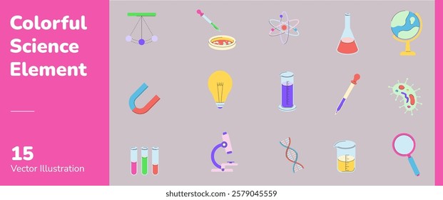 Colorful Chemistry Lab Science Element