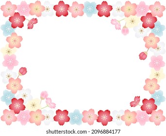 It is a colorful cherry blossom frame.