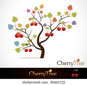 Colorful cherry tree