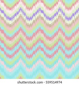 Colorful chevron ornament tradition stylish ornament for clothes and fashion. Vector zig zag ikat seamless pattern.