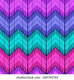 Colorful  chevron seamless pattern background.