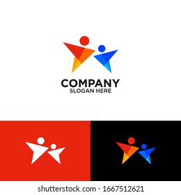 Colorful Childcare Logo Design Template