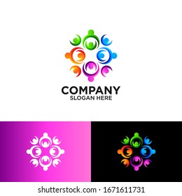 Colorful Childcare Logo Design Template