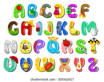 Colorful children's alphabet
