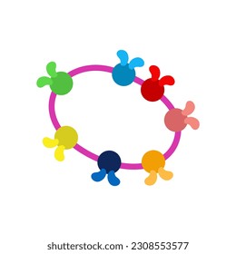 Colorful childrens hair band isolated on white background.