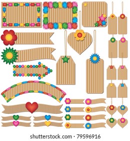 Colorful children's labels and tags