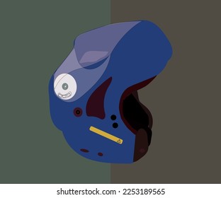 The Colorful Chin Drop Helmet Vector Art