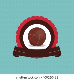 colorful chocolate design, vector illustration, sweet and delicious