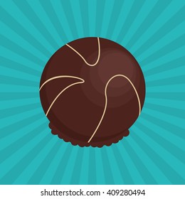 colorful chocolate design, vector illustration, sweet and delicious