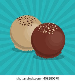 colorful chocolate design, vector illustration, sweet and delicious