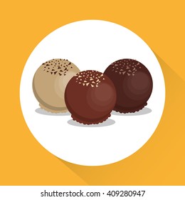 colorful chocolate design, vector illustration, sweet and delicious