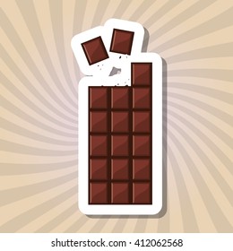 colorful chocolate design, vector illustration, sweet and delicious