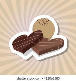 colorful chocolate design, vector illustration, sweet and delicious