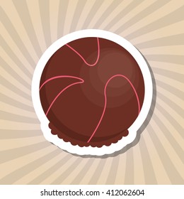 colorful chocolate design, vector illustration, sweet and delicious