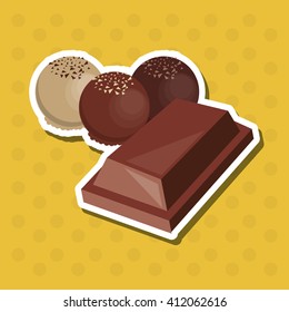 colorful chocolate design, vector illustration, sweet and delicious