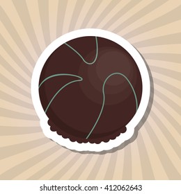 colorful chocolate design, vector illustration, sweet and delicious