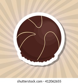 colorful chocolate design, vector illustration, sweet and delicious