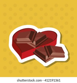 colorful chocolate design, vector illustration, sweet and delicious