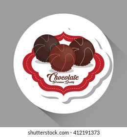 colorful chocolate design, vector illustration, sweet and delicious