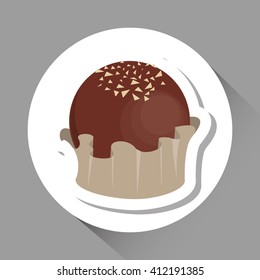 colorful chocolate design, vector illustration, sweet and delicious