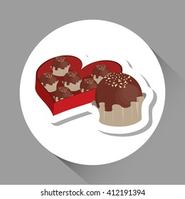 colorful chocolate design, vector illustration, sweet and delicious