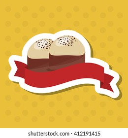 colorful chocolate design, vector illustration, sweet and delicious