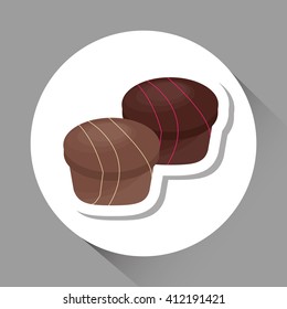 colorful chocolate design, vector illustration, sweet and delicious