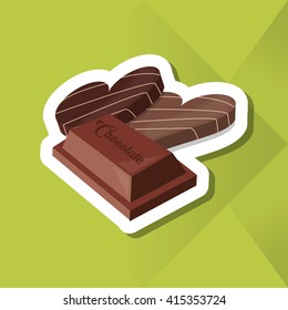 colorful chocolate design, vector illustration, sweet and delicious