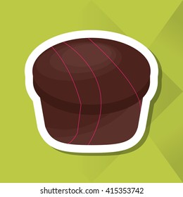 colorful chocolate design, vector illustration, sweet and delicious