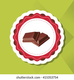 colorful chocolate design, vector illustration, sweet and delicious