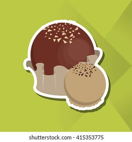 colorful chocolate design, vector illustration, sweet and delicious