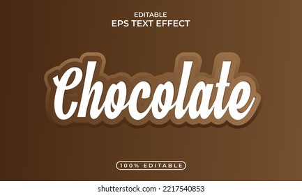 colorful Chocolate editable text effect concept. 
