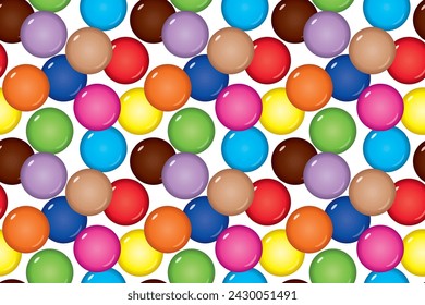 Colorido granos de chocolate patrón sin fisuras