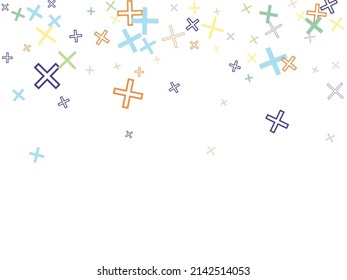 Colorful christian cross isolated vector illustration. Vector illustration