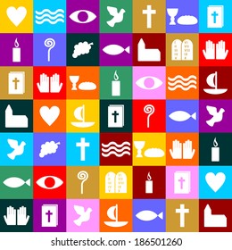 colorful christian symbols