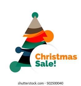 Colorful Christmas abstract banner design with bubbles. Vector