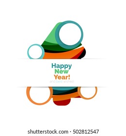Colorful Christmas abstract banner design with bubbles. Vector