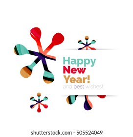 Colorful Christmas abstract banner design with bubbles. Vector