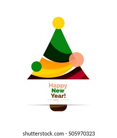 Colorful Christmas abstract banner design with bubbles. Vector