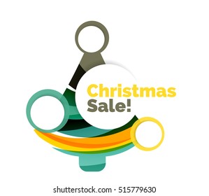 Colorful Christmas abstract banner design with bubbles. Vector