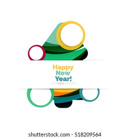 Colorful Christmas abstract banner design with bubbles. Vector