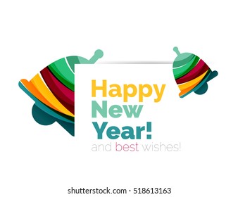 Colorful Christmas abstract banner design with bubbles. Vector