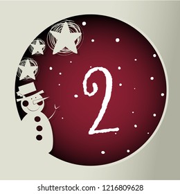 Colorful Christmas Advent Calendar, Countdown to Christmas number 2