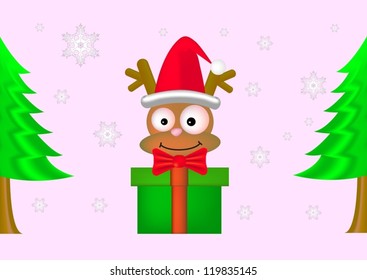 colorful christmas background ,  christmas tree .