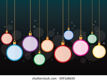 colorful Christmas ball background vector