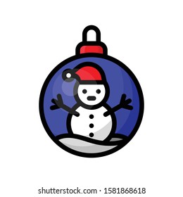 Colorful Christmas ball, isolated on white background